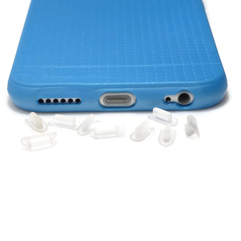 PortPlugs Dust Plugs Compatible with iPhone 11, XS, XR, X, 8, 7 â€“ Curved Bezel Lightning Port Covers for Dust, Dirt, Lint â€“ Include Cleaning Brush | Clear (10-Pack) - Image 5